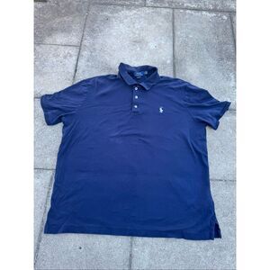 Polo Ralph Lauren Blue Polo Shirt Men’s Large Short Sleeve Pony Logo Classic Fit